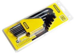 STANLEY Set 12 chei imbus lungi Stanley, cap sferic, 1/16-3/8 inch (4700069257) Cheie imbus