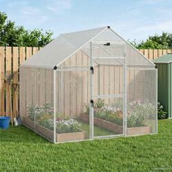 vidaXL Cusca pentru pasari Argintiu 181, 5 x 221 x 173, 5 cm GartenMobel Dekor (42036855)