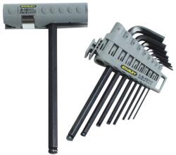 STANLEY Set 9 chei imbus Stanley cu maner, cap sferic si drept, 1.5-10 mm (4700089904) Cheie imbus