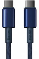 Baseus Cablu Date si Incarcare Baseus USB-C - USB-C Tungsten Gold 100W 1m Bleumarin