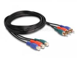 Delock RCA RGB bővítő kábel 3 db. apa - 3 db. anya, 1 m (DL85390) (DL85390)