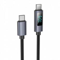 hoco. Cablu Date si Incarcare Hoco USB-C - Lightning Display X112 27W 1m Negru
