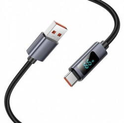 hoco. Cablu Date si Incarcare Hoco USB-A - USB-C Display X112 100W 1m Negru