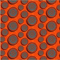 Heko Panels Textil anyag, Narancssárga körök, Poliészter 100%, 210g/pm, Méret: 100cm x 155cm (DR015)