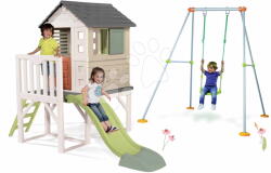 Smoby Căsuță pe piloni cu tobogan metalic 180 cm House On Stilts Life Smoby extensibilă cu tobogan de 1, 5 m cu apă (SM810802-1) Casuta pentru copii