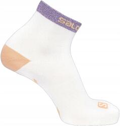 Salomon Casual Snkrs W női zokni, fehér/mandula krém/lila, 36-38, 2 pár szett
