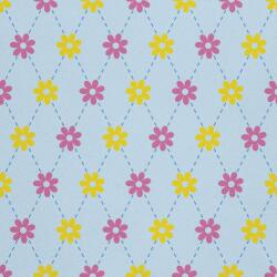 Heko Panels Textil anyag, Rózsaszín és sárga virágok, Poliészter 100%, 210g/pm, Méret: 100cm x 155cm, DX432 (DX432)