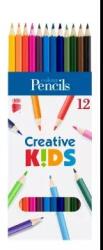 ICO Creative Kids: Шестоъгълни цветни моливи - 12 бр