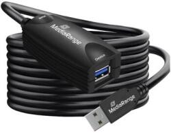 MediaRange Cablu de extensie USB activ MediaRange USB-A la USB-A 1x repetor 5m negru (mrcs242)