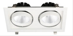 Avide LED Downlight Sein Négyzetes 2x30W IP20 5600lm 36° WW 3000K - pepita - 42 194 Ft