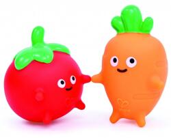 HaPe International Jucărie de stropit pentru baie HaPe International - Roșie și morcov, 2 bucăți (H0225)