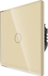 Luxion Intrerupator Simplu cu Touch din Sticla Luxion, protocol ZigBee, Auriu, LX-ZT-101G-G (lx-zt-101g-g) - cel