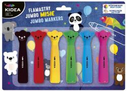 kidea Kidea, markere jumbo, set cu figurina, ursuleti, 6 culori