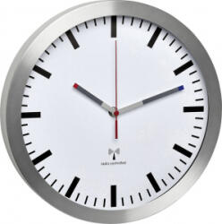 TFA Rádiójel vezérelt analóg falióra, csendes óraszerkezetű, 300 x 45 mm, alu, TFA (60.3528. 02) (60.3528.02)