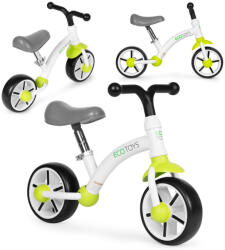 ECOTOYS Kétkerekű futóbicikli, ECOTOYS LC-V1252, zöld, EVA habkerekek 19, 5 cm, acél váz, állítható ülésmagasság: 33-41 cm, kormányfordulás határoló, 36 hónapos kortól (TF3900)