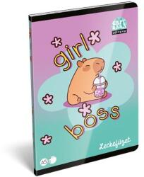 LIZZY Füzet, tűzött, A5, lecke, 40 lap, LIZZYSULI, "Lollipop Capybara (TICLFLA5LC) - webpapir