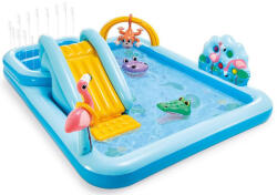 Intex 57161, Jungle Adventure Play Center Felfújható Gyermekmedence, 2.44 x 1.98 x 0.71 M - Örömteli Kerti Szórakozáshoz, Látványos Vizes Élményekkel