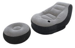 Intex Ultra Lounge Felfújható Fotel, Lábtartóval, 99x130x76cm - Laza Otthoni Kikapcsolódáshoz, Komfortos Üléssel (Intex 68564)