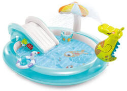 Intex 57165 Gator Play Center Felfújható Gyermekmedence, 2.01 x 1.70 x 0.84 M - Vidám Nyári Pancsoláshoz, Aktív Kerti Vízjátékkal