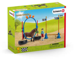 Schleich alergare cu obstacole pentru ponei (SLH42482) Figurina
