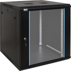 Pulsar RW1266 19" 12U 600x600 fali rack szekrény; készre szerelt; fekete (RW1266) - digipont