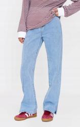 Prettylittlething C7D208 Kék Farmer Nadrág Kivágással Az Alján Prettylittlething L