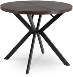Mebel Elite LUGO bővíthető étkezőasztal 90-190 cm dió/fekete (ME-LUGO-O-CZ-S)