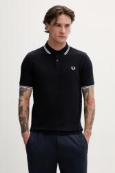 Fred Perry pamut póló - sötétkék M - answear - 40 990 Ft