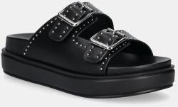 Steve Madden bőr papucs Freelance - fekete Női 37
