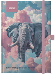 STREET Jegyzetfüzet vonalas STREET Animals Edition Elephant A/5 96 lapos gumis keményfedelű (778132) - tonerpiac - 1 469 Ft