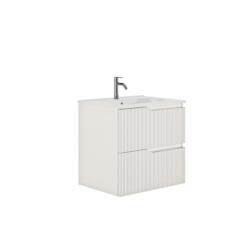 Gala Set mobilier suspendat cu 2 sertare Gala Canaletto cu lavoar 60 cm, alb mat (7903321) (7903321)