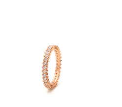 ElectraStore Inel Tennis Din Argint Placat Cu Aur Roze (C4786)