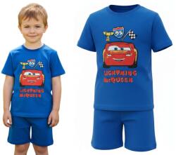  DISNEY Verdák /Cars mintás 2-részes nyári póló és rövid nadrág szett 7 év (122 cm)