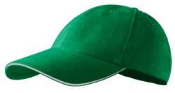 Malfini 306 Sandwich 6P unisex baseball sapka fűzöld színben (3061600)