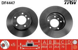 TRW Disc frana TRW DF4447 (DF4447) - automobilus