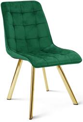 FDY Scaun Bucatarie/Dining Spirit Plus Catifea Verde, Picioare Metalice, Finisaj Auriu