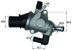 MAHLE Termostat, lichid racire MAHLE TI 163 88 (TI 163 88)