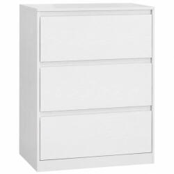 VASAGLE Comoda VASAGLE alba cu 3 sertare, design minimalist, 60x40x75 cm (EZ-LTS613WE01) Comoda