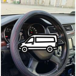 Autolife műbõr kormányvédõ, 40 cm, fekete-piros 2395-40 (2395-40)