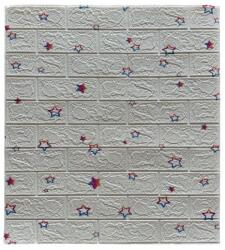 Flippy 10 darabos falmatrica készlet, Flippy, öntapadós, 70 x 77 cm, 5, 3 m2 fedett terület, PVC, szivárványcsillag minta, fehér (135736)