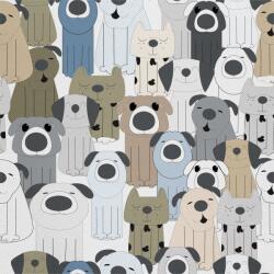 Heko Panels Szövet, Mesekutyák, 100% poliészter, 210g/pm, Méret: 100cm x 155cm, DX537 (DX537)