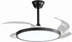  LED mennyezeti ventilátor 36w/3CCT fekete slim + távirányító, dimmelhető, 2880 lm, Optonica, 19105 (19105)