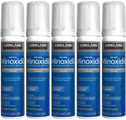  Kirkland Haj- és szakállnövekedést serkentő habzó készlet, 5x 60ml