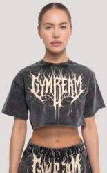 GymBeam Tricou cropped pentru femei Abyss Charcoal M