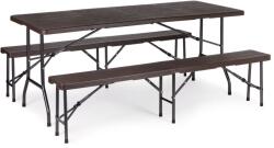 MultiGarden Összecsukható sörsütő szett MultiGarden 180 cm fautánzat deszkákból (ME-SZK-180BPLUS2_KS_SBK-18)
