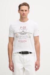Aeronautica Militare pamut póló - fehér XL - answear - 16 990 Ft