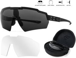 Gatorz® Eyewear Ochelari balistici Blastshield Gatorz® / 2 lentile (Culoare: Cerakote Negru, Lentile: Pachet Smoke și Clear cu tratament Anti-Fog)
