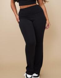 Prettylittlething Fekete Szövet Nadrág Magas Szárú Széles Prettylittlething 42