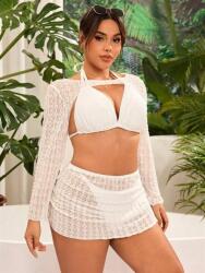 Shein Fehér Fürdőruha Melltartó Bugyi Szoknya Mini Ágytakaró Shein 48