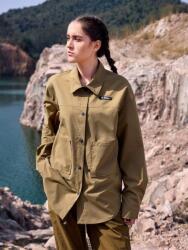 Shein Khaki Sportos Vízálló Ing Hosszú Ujjú Zsebek Felvarró Shein 38